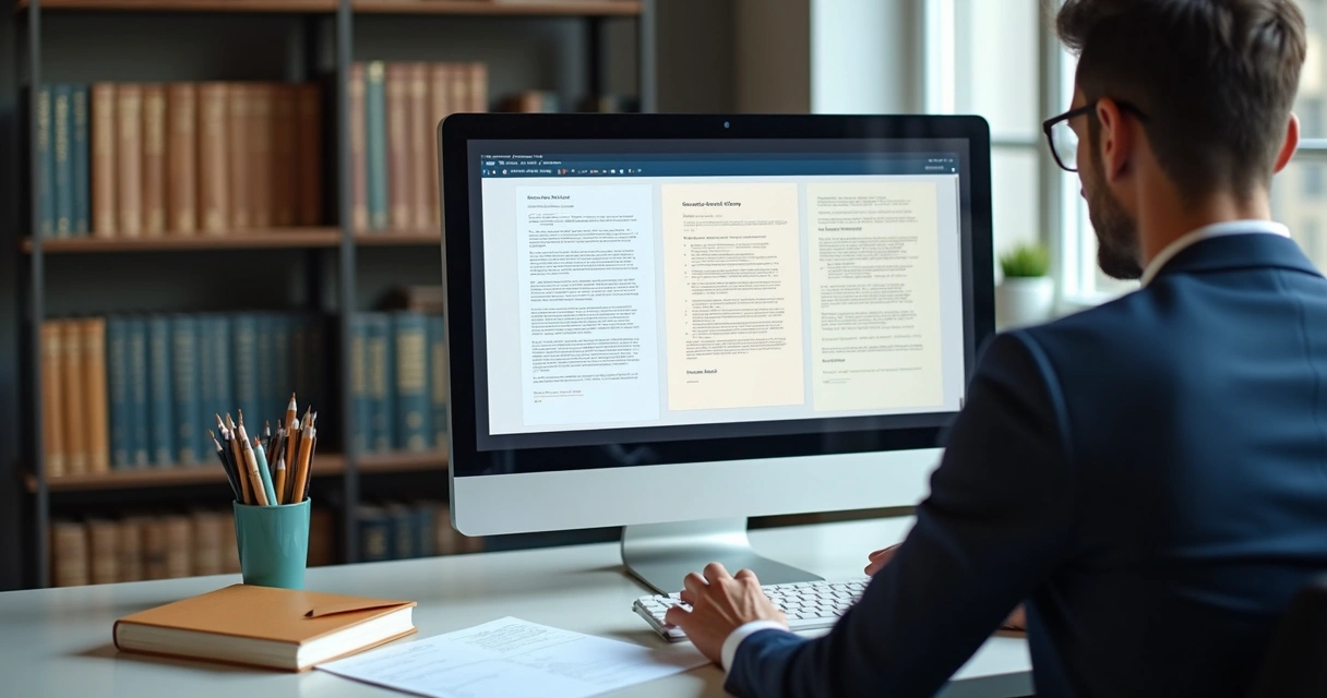 Advogado usando plataforma para enviar carta digital de cobrança