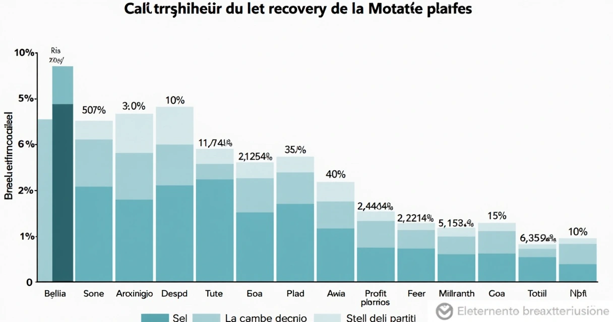 Gráfico de barras mostrando dados de recuperação extrajudicial de créditos 